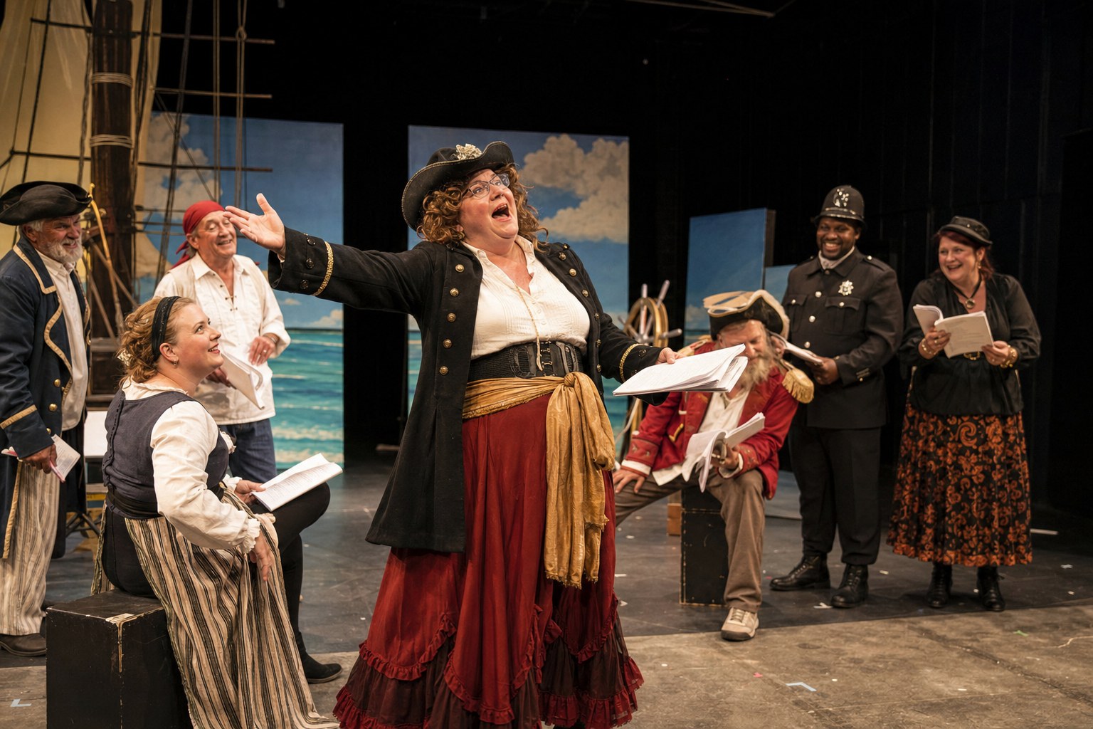 Community performers in The Pirates of Penzance
